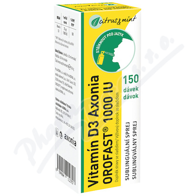 Vitamin D3 AXONIA OROFAST 1000IU sublin.sprej 30ml