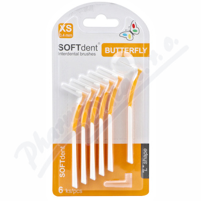 SOFTdent Butterfly mezizubn kartek zahn.XS 6ks