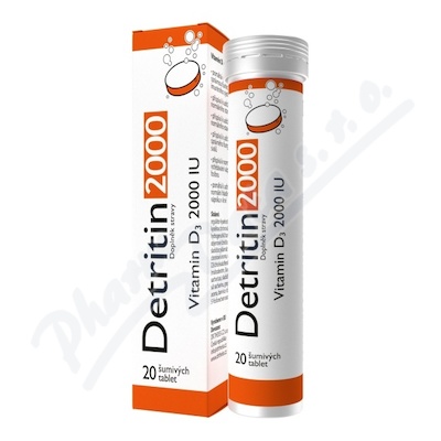 Detritin 2000 IU Vitamin D3 20 umivch tablet