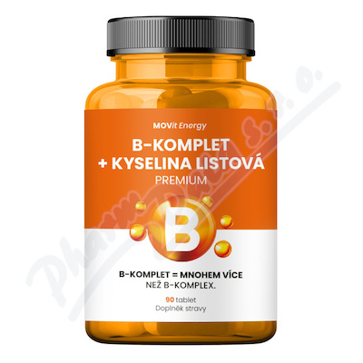 MOVit B-Komplet+Kyselina listov PREMIUM tbl.90