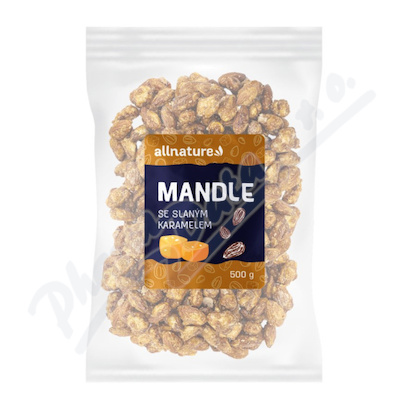 Allnature Mandle se slanm karamelem 500g