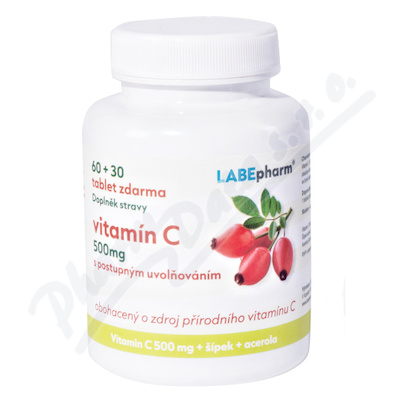 Labe Pharm Vitamn C 500mg+pek+acerola tbl.90