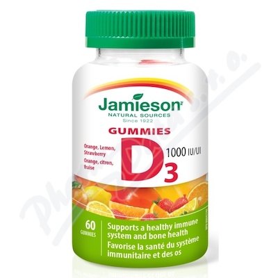 JAMIESON Vitamn D3 1000 IU elat.pastilky 60ks