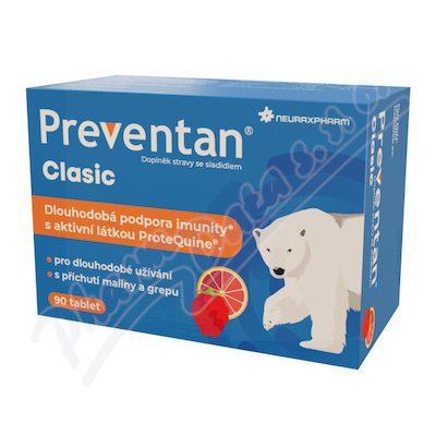 Preventan Clasic s pchut maliny a grepu tbl.90