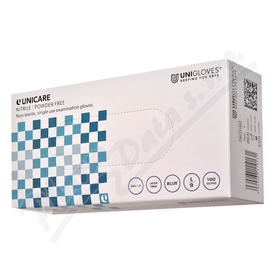 Rukavice nitrilov bezpudrov Unicare L 100ks