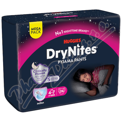 DryNites natah.kalhot.dvky 4-7let-17-30kg-26ks