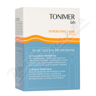 TONIMER lab Hypertonic 600mOsm-kg jednod.amp.18ks