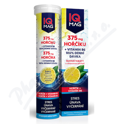 IQ Mag 375mg hoku+vit.B6 p.citron um.tbl.20