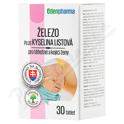 Edenpharma elezo plus Kyselina listov tbl.30