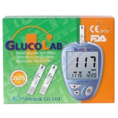 Test.prouky pro glukometr GlucoLab 50ks
